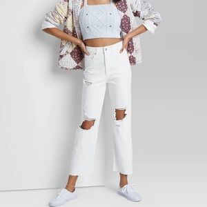 White Distressed Women's Jeans
